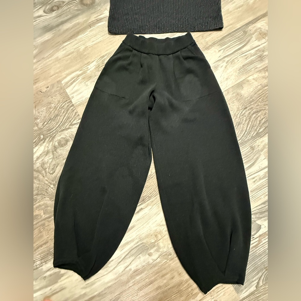 Free People Freya Sweater Set in Black Charcoal Combo - Picture 7 of 9